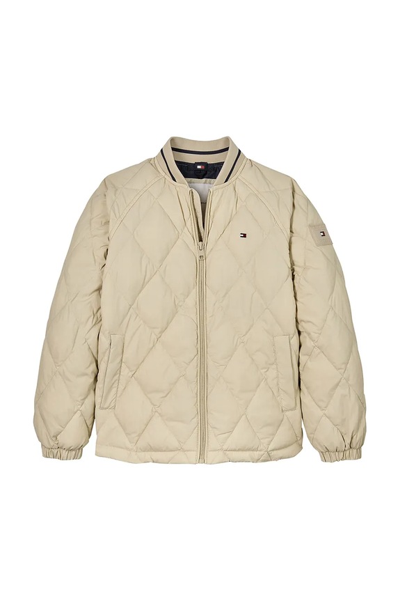 Παιδικό μπουφάν Tommy Hilfiger KS0KS00620.128.176.PPYA μπεζ SS25