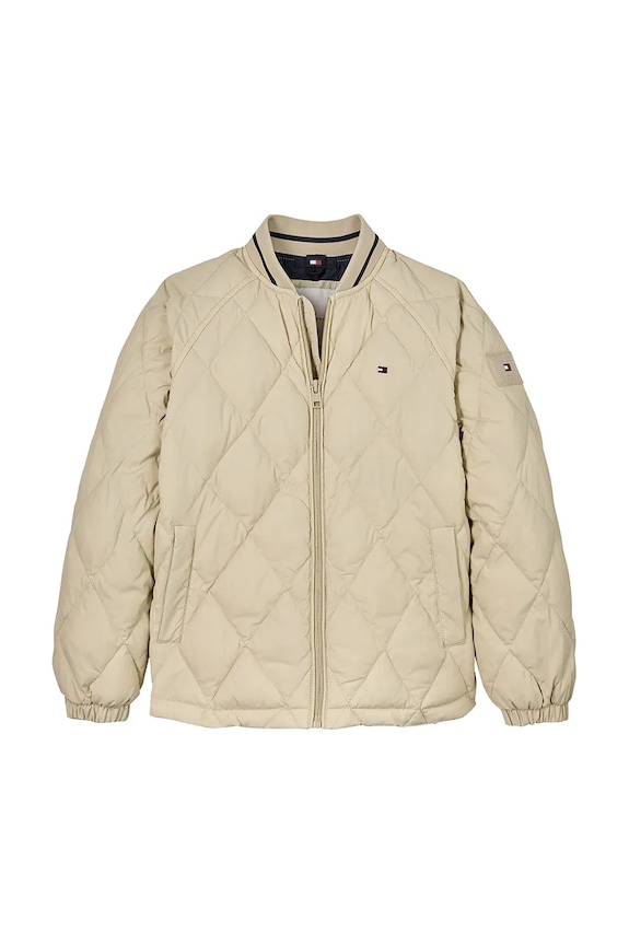 Παιδικό μπουφάν Tommy Hilfiger KS0KS00620.128.176.PPYA μπεζ SS25