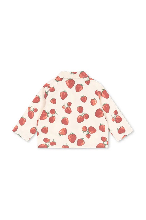 Chłopiec Konges Sløjd kurtka bawełniana dziecięca FEN SHIRT JACKET GOTS KS102278 beżowy