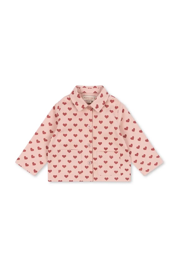 Dječja pamučna jakna Konges Sløjd FEN SHIRT JACKET GOTS KS102278 roza SS25