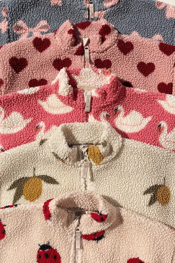 Konges Sløjd kurtka bomber dziecięca JODY TEDDY JACKET GRS różowy KS102308