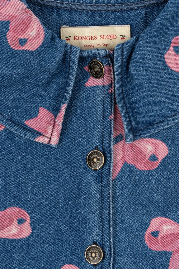Fete Konges Sløjd geacă din denim pentru copii MAGOT COLLAR JACKET GOTS KS102811 albastru