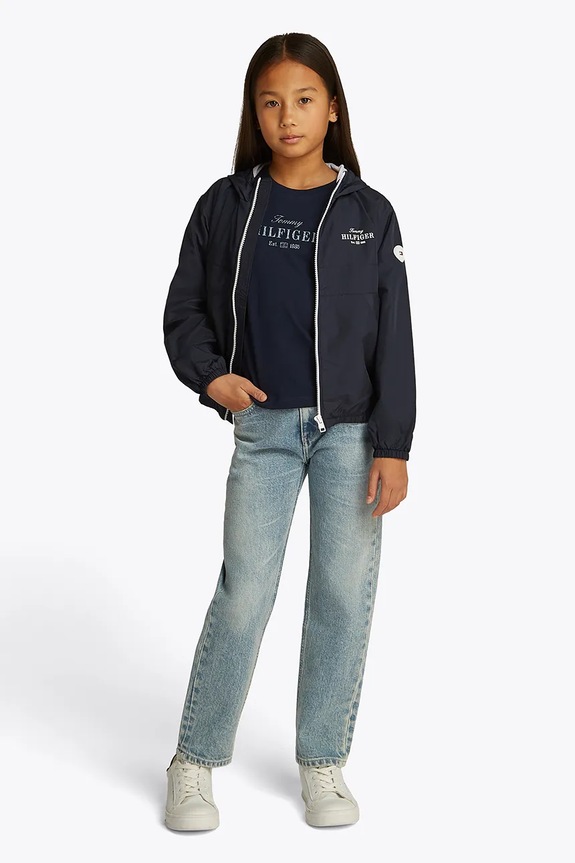 Detská bunda Tommy Hilfiger nezateplené tmavomodrá KG0KG08580.116.122.PPYA