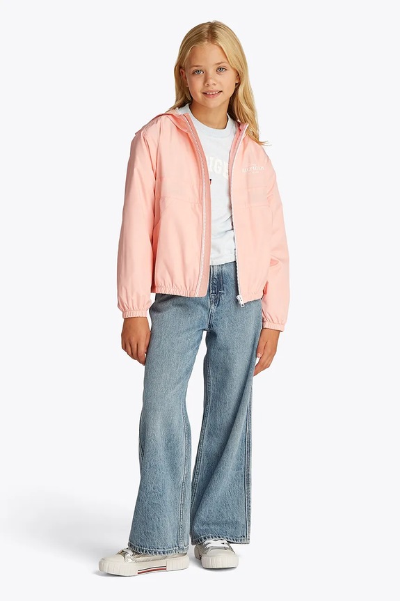 Tommy Hilfiger kurtka dziecięca pozostałe różowy KG0KG08580.128.176.PPYA