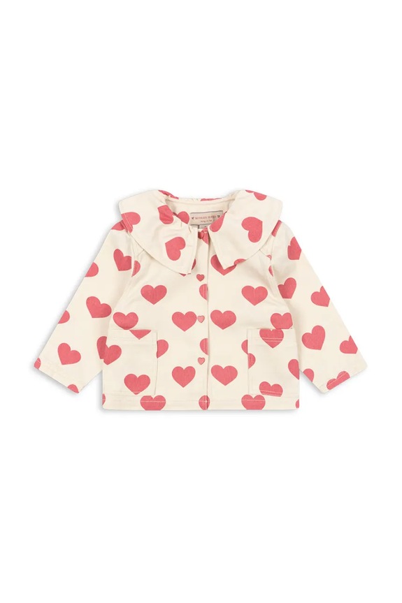 Konges Sløjd geacă copii MAGOT COLLAR JACKET GOTS necaptusit bej KS103364