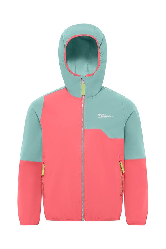 Dječja jakna Jack Wolfskin TURBULENCE HOODED JKT K narančasta A63683.92.152