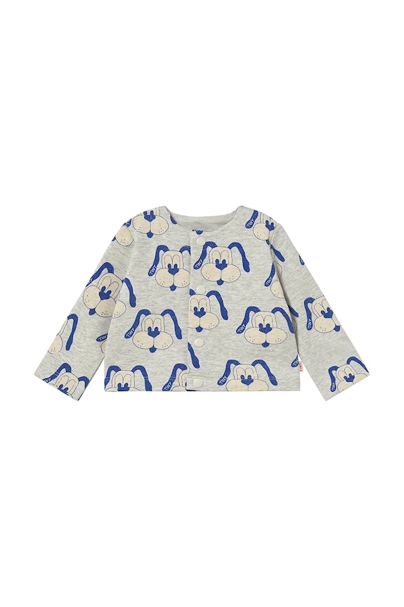 Bunda Tinycottons DOGS BABY JACKET nezateplené sivá SS25.467