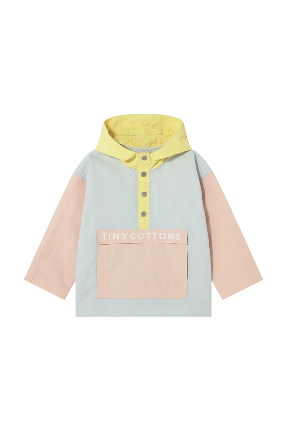 Tinycottons giacca per bambini COLOR BLOCK JACKET SS25.250 blu SS25