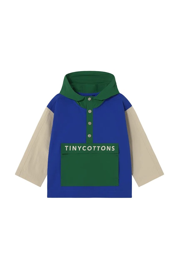 Tinycottons giacca per bambini COLOR BLOCK JACKET SS25.250 blu SS25