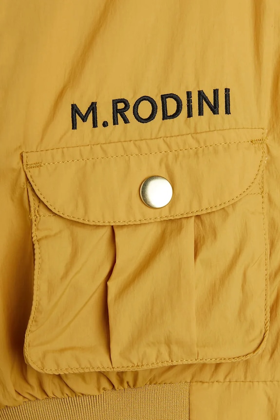 Detská bunda Mini Rodini Dog 2521010113 žltá