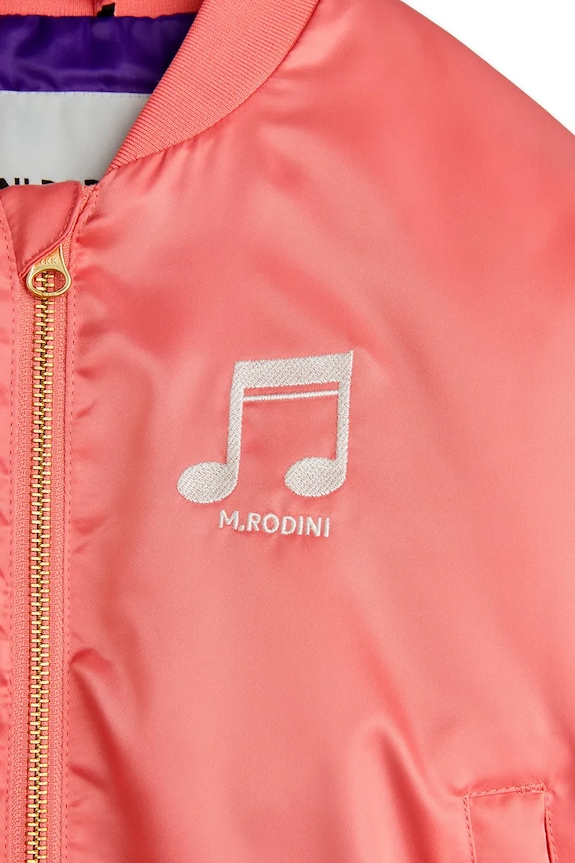 Mini Rodini kurtka bomber dziecięca Note pomarańczowy 2521010328