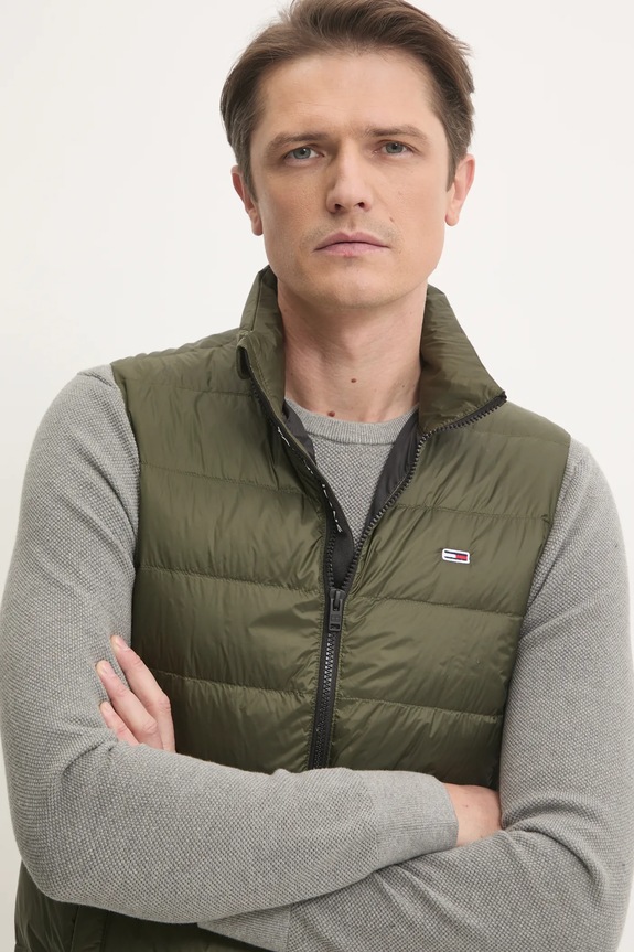 Tommy Jeans bezrękawnik puchowy zielony DM0DM20663