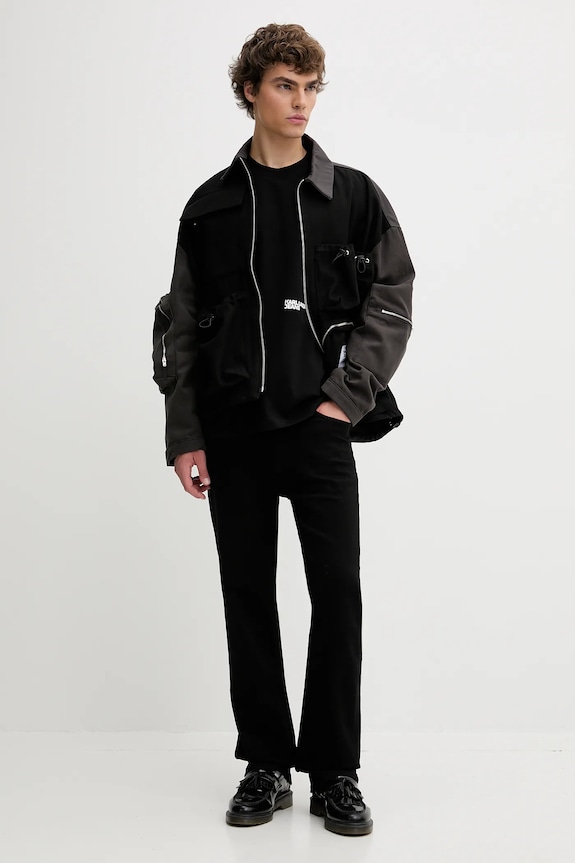 Βαμβακερό μπουφάν Karl Lagerfeld Jeans A1M15050 μαύρο SS25