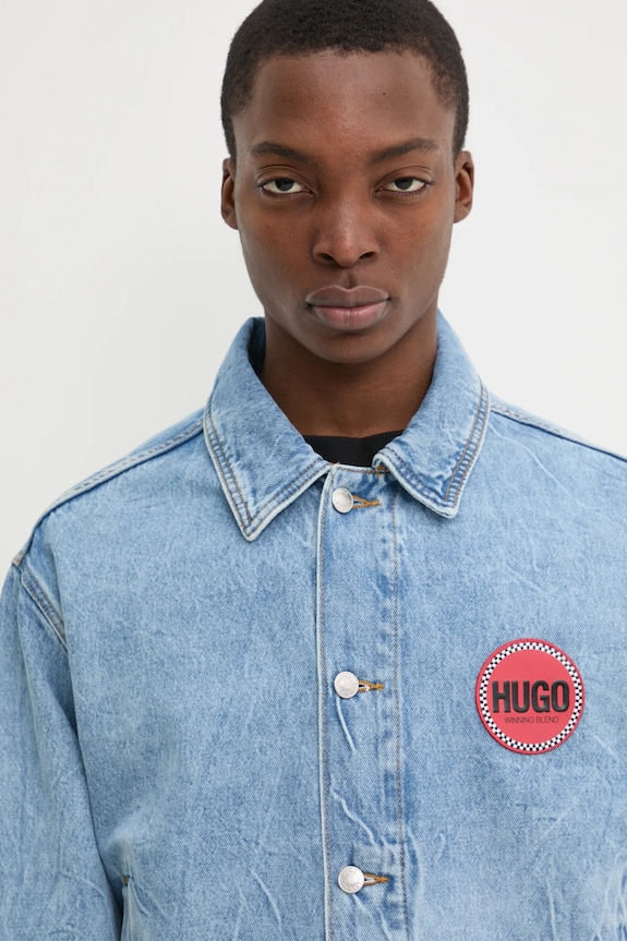 HUGO kurtka jeansowa niebieski 50539200