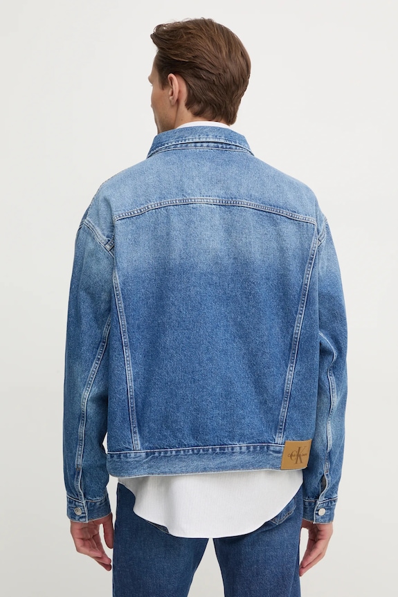 Odzież Calvin Klein Jeans kurtka jeansowa J30J327027 niebieski