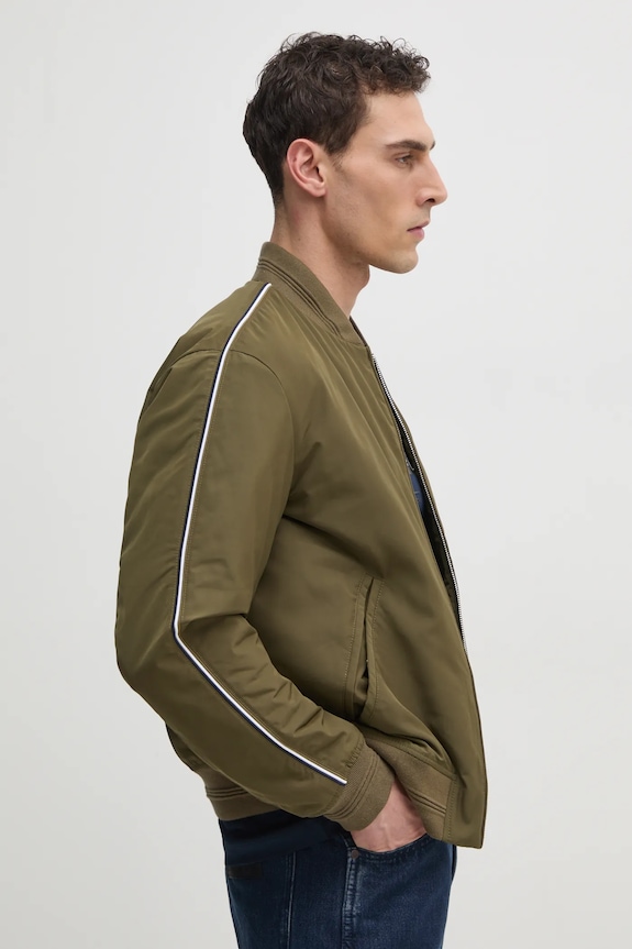 BOSS geaca bomber cu captuseala verde 50532471