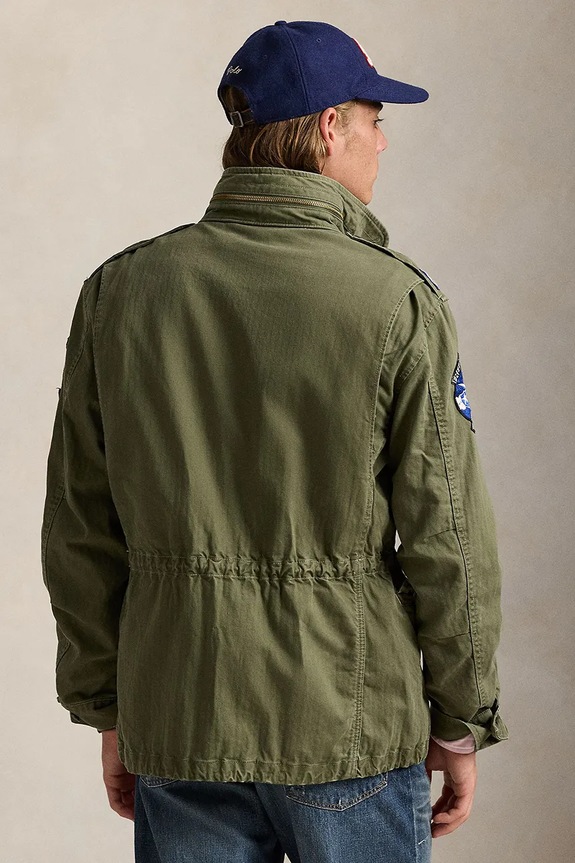 Βαμβακερό μπουφάν Polo Ralph Lauren Icnc Fld Jkt Lined Field 710961616 πράσινο SS26