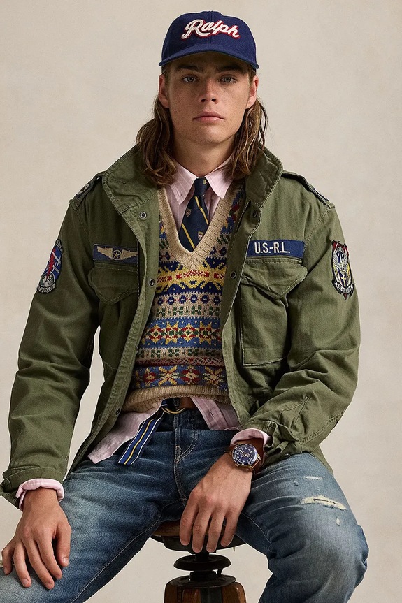 Βαμβακερό μπουφάν Polo Ralph Lauren Icnc Fld Jkt Lined Field 710961616