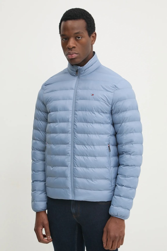 Bunda Tommy Hilfiger jemné zateplenie modrá MW0MW37634