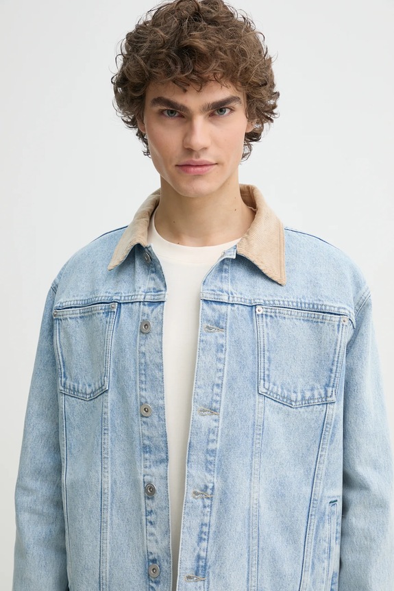 Rifľová bunda Drôle de Monsieur La Veste Jean DElavEe PERM.JT182.CO123.LBE modrá
