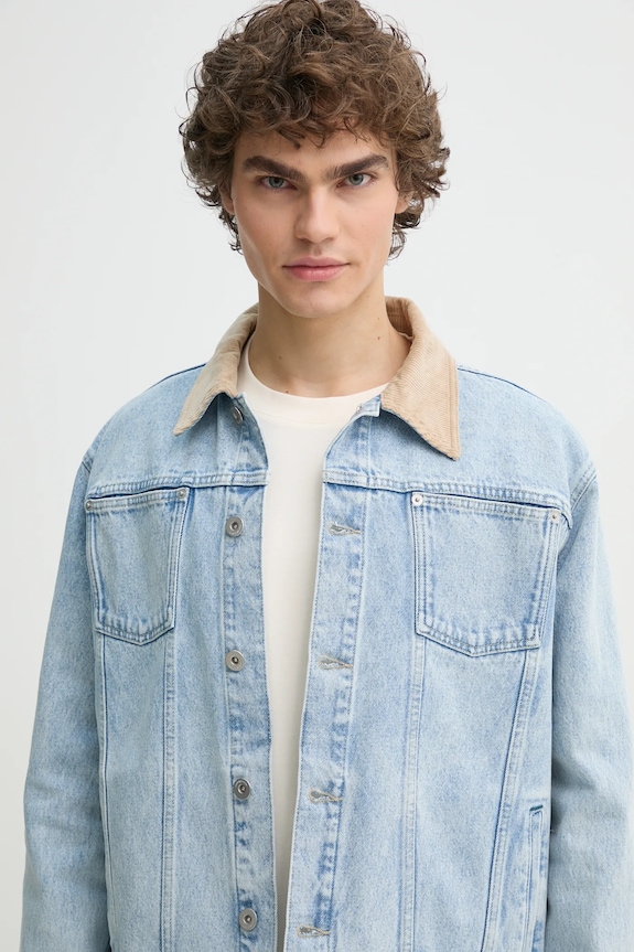 Rifľová bunda Drôle de Monsieur La Veste Jean DElavEe PERM.JT182.CO123.LBE modrá