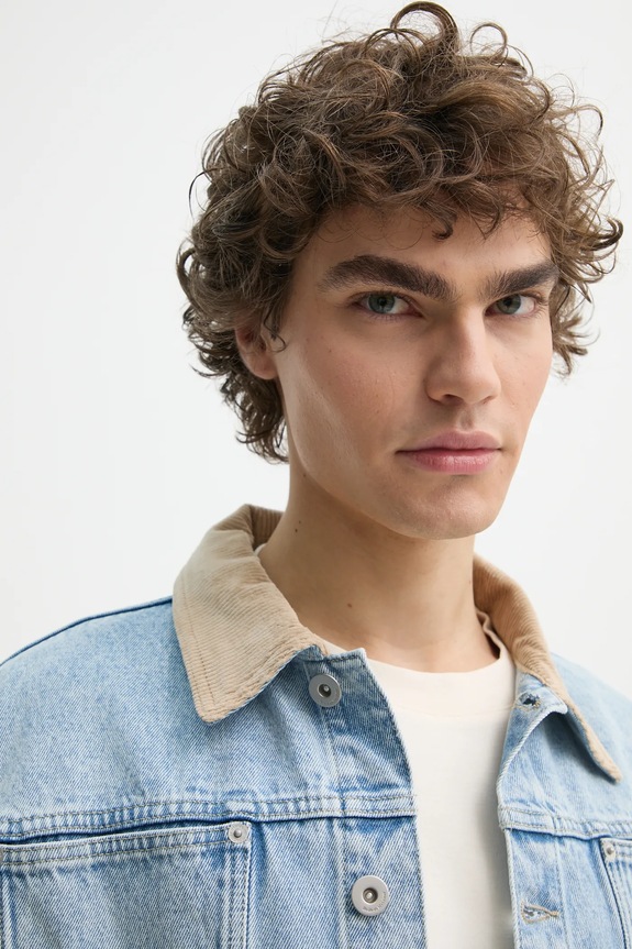 Rifľová bunda Drôle de Monsieur La Veste Jean DElavEe PERM.JT182.CO123.LBE