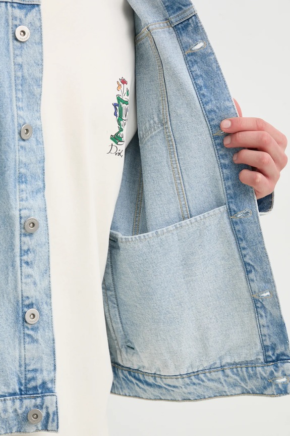 Rifľová bunda Drôle de Monsieur La Veste Jean DElavEe PERM.JT182.CO123.LBE
