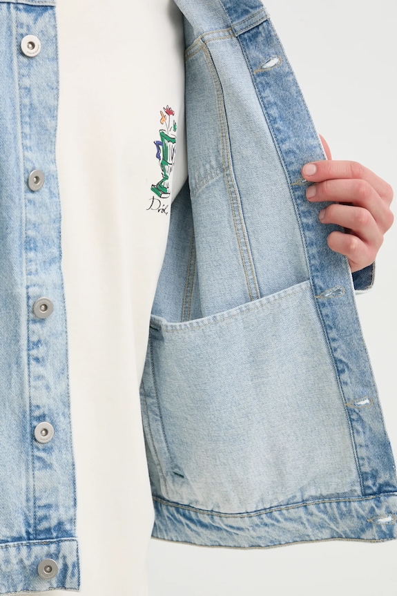 Rifľová bunda Drôle de Monsieur La Veste Jean DElavEe PERM.JT182.CO123.LBE