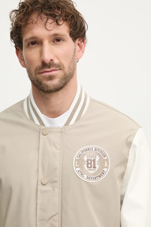 Guess geacă bomber VARSITY bej M5RL19.WGU82
