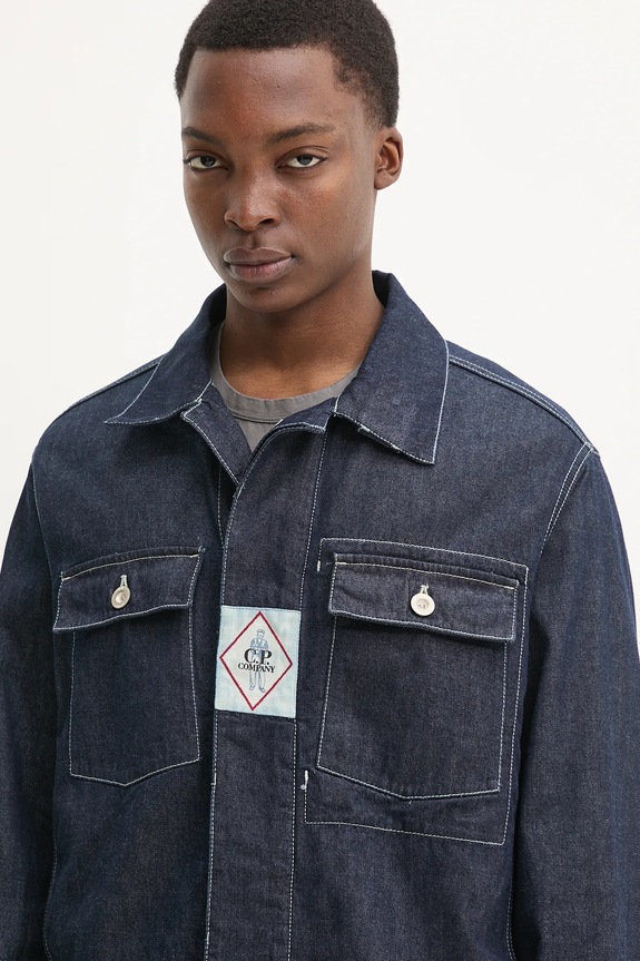 C.P. Company giacca di jeans blu navy 18CMOW188A110295W
