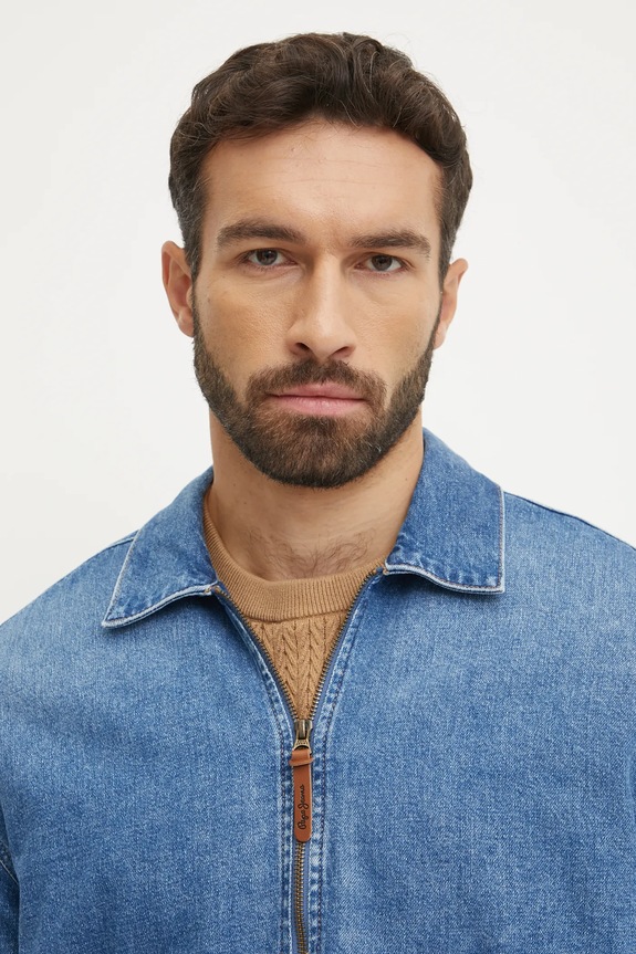 Rifľová bunda Pepe Jeans EMMETT AZURE modrá PM403072
