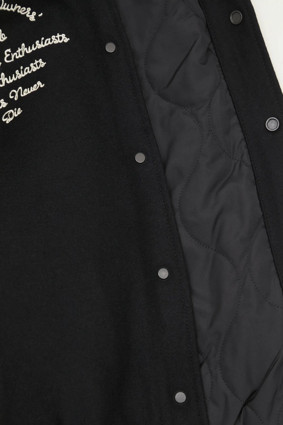 Represent giacca bomber in lana Owners Club Varsity Jacket MLM100231.01 nero