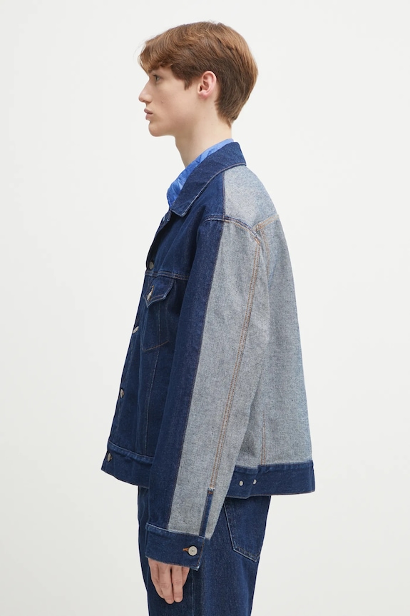 MM6 Maison Margiela kurtka jeansowa SH0AM0038 granatowy SS25