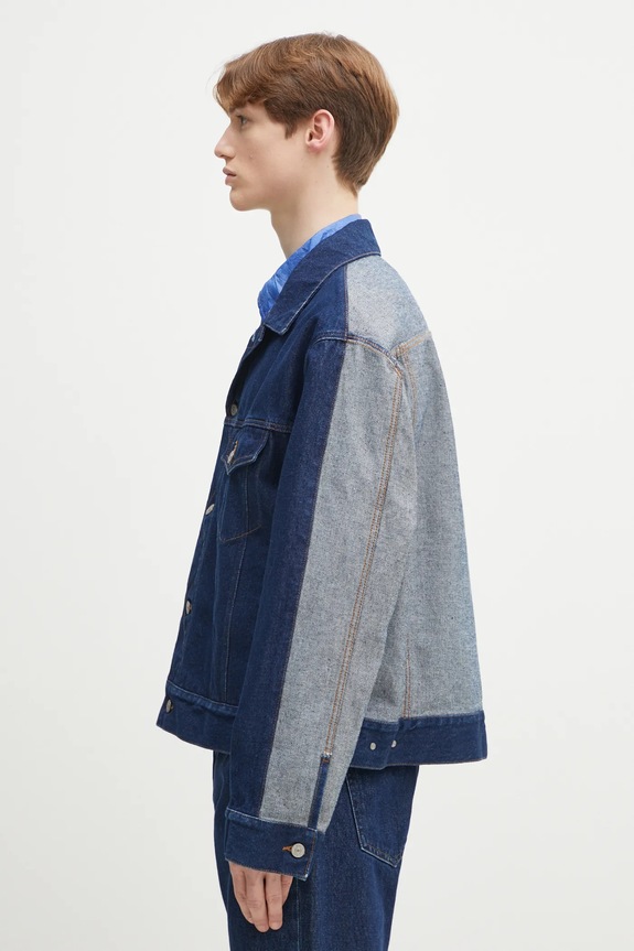 Джинсовая куртка MM6 Maison Margiela SH0AM0038 тёмно-синий SS25