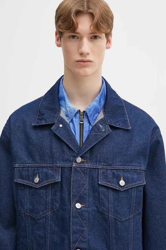 Джинсовая куртка MM6 Maison Margiela тёмно-синий SH0AM0038