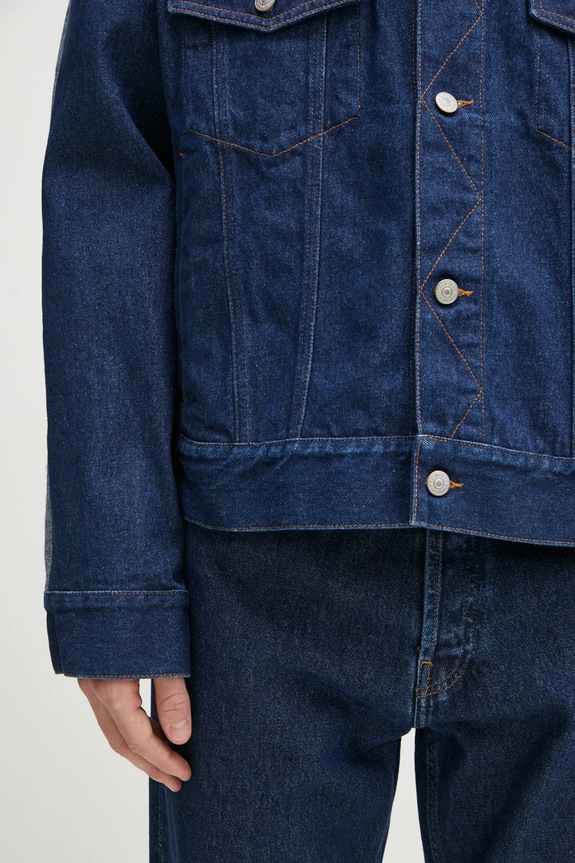 Джинсовая куртка MM6 Maison Margiela SH0AM0038 тёмно-синий