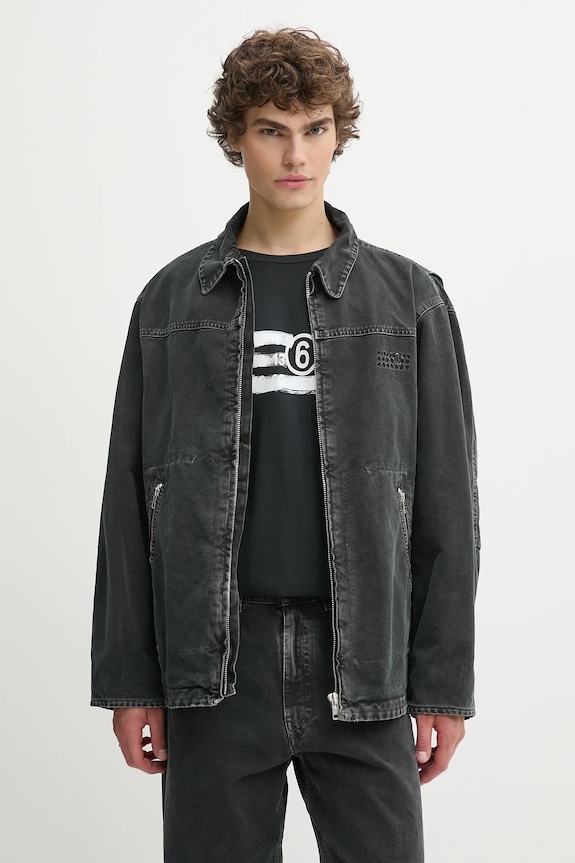 MM6 Maison Margiela giacca di jeans senza nero SH0AM0041