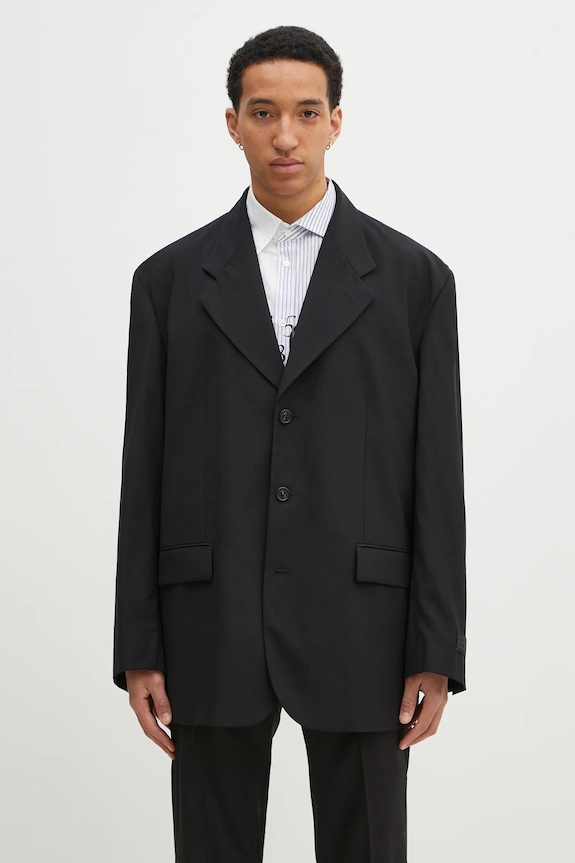 Vuneni sako MM6 Maison Margiela relaxed crna SH0BN0011