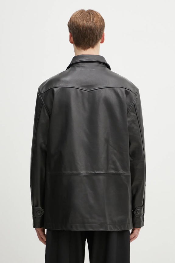 Abbigliamento MM6 Maison Margiela giacca in pelle SH0AM0045 nero