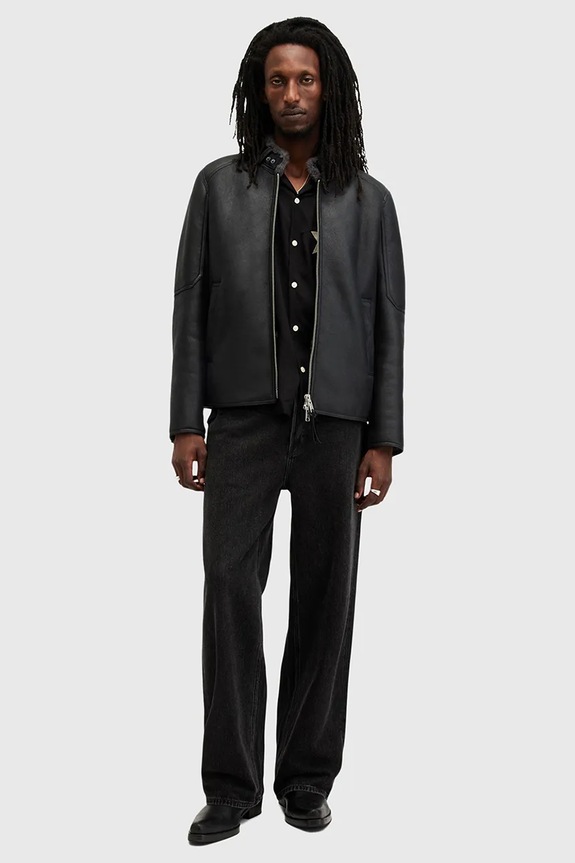 Δερμάτινο μπουφάν AllSaints HAYWARD M057LB