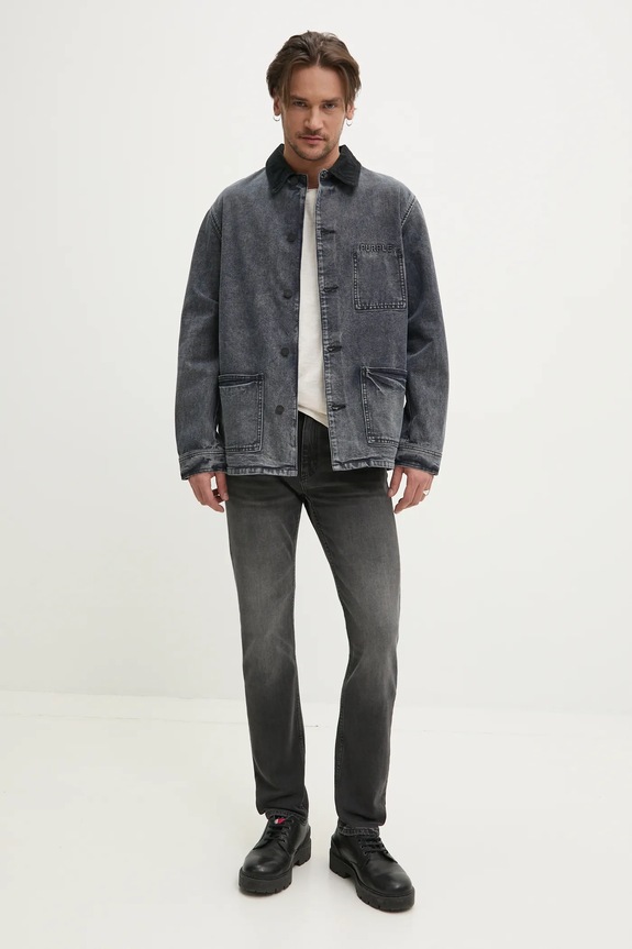 Τζιν μπουφάν PURPLE BRAND WORKWEAR ROYALTIES CANVAS P080.WJDB125 γκρί SS25