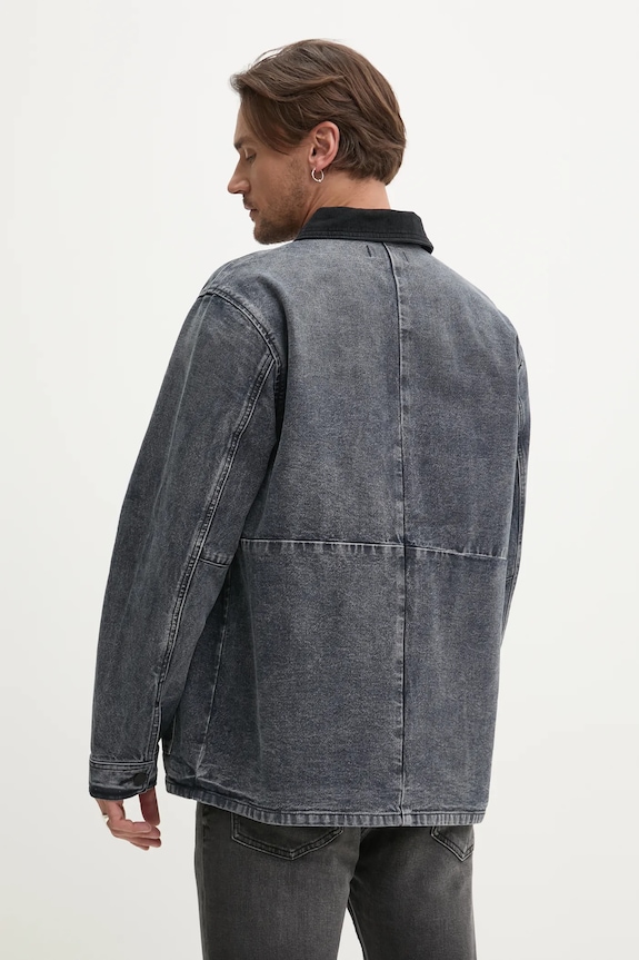 Ruházat PURPLE BRAND farmerdzseki WORKWEAR ROYALTIES CANVAS P080.WJDB125 szürke