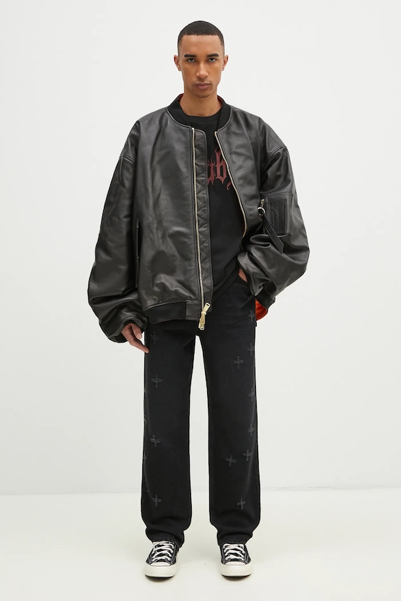 Яке VETEMENTS Oversized Leather Bomber UA66JA200B