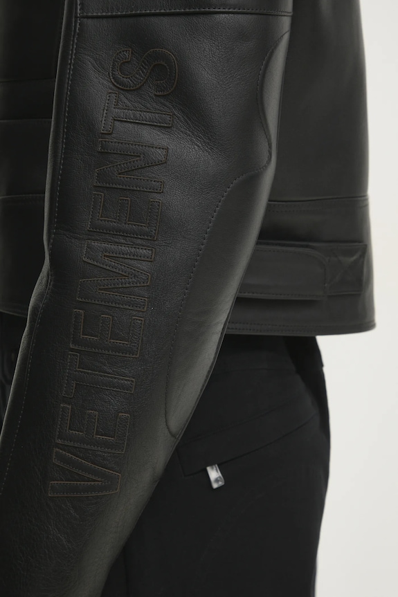 VETEMENTS geaca de piele Racing Logo UA66JA210B negru