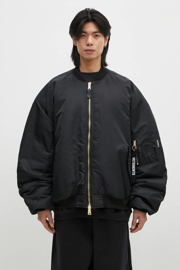 VETEMENTS giacca bomber reversibile Double Zip Bomber transitorio nero UA66JA310B