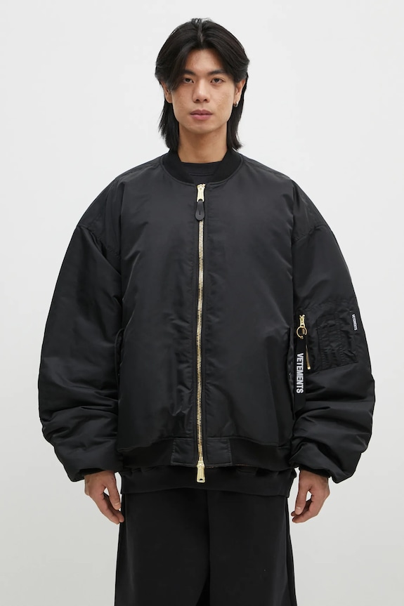 VETEMENTS giacca bomber reversibile Double Zip Bomber transitorio nero UA66JA310B