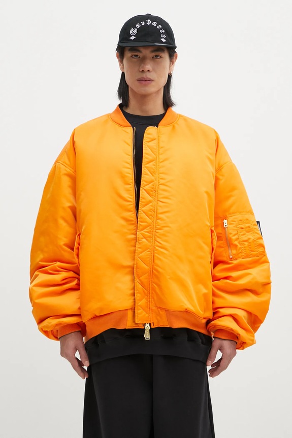 VETEMENTS giacca bomber reversibile Double Zip Bomber UA66JA310B nero SS25