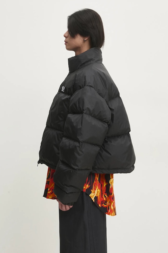 VETEMENTS down jacket Logo Puffer UA66JA350B black SS25
