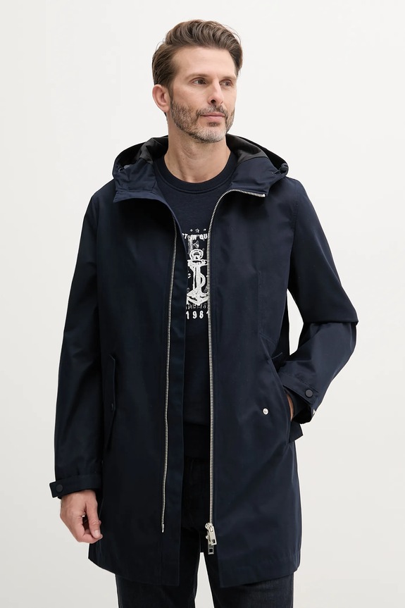 United Colors of Benetton rövid kabát enyhén szigetelt sötétkék 2H4RUN06C