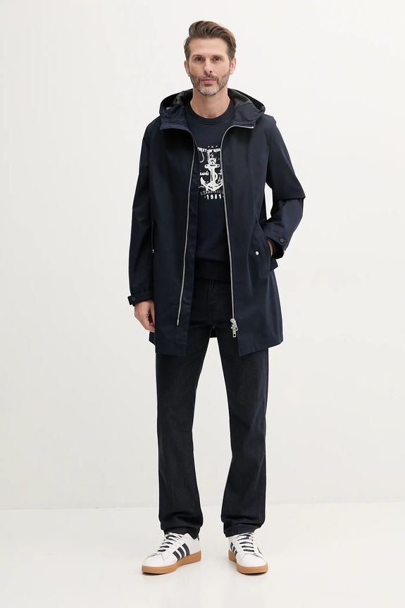 United Colors of Benetton rövid kabát 2H4RUN06C sötétkék SS25